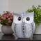 Ornativity White Owl Statue Figurine - Animal Sculpture Home Decoration for Bedroom Living Room Kitchen Office Bathroom House Decor Figurines
